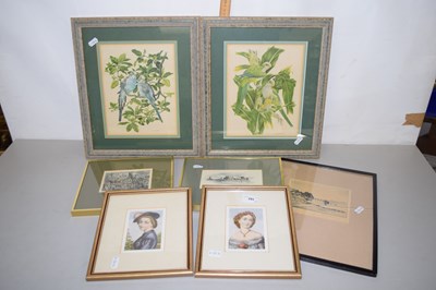 Lot 182 - A collection of framed coloured prints and...