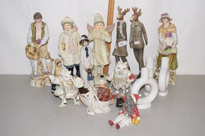 Lot 193 - Quantity of ceramic figurines, Christmas style...