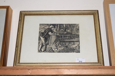 Lot 212 - Print of a gentleman by a bridge