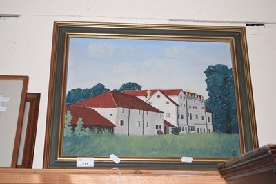 Lot 215 - An oil on board of Horstead Mill, Coltishall,...