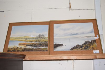 Lot 217 - Watercolour on board signed by P D Fresney of...