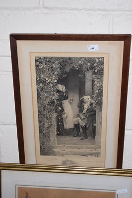 Lot 244 - Print of Victorian scene signed in pencil below