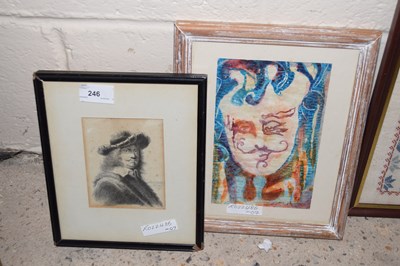 Lot 246 - Print of gentleman signed Thomas Worsley 1751