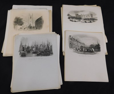 Lot 421 - Packet: circa 100 early Victorian engraved...