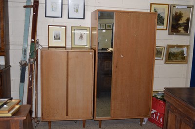 Lot 253 - A vintage Stag C range wardrobe with mirror ...
