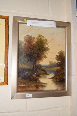 Lot 257 - Modern oil on canvas of a river scene
