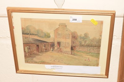 Lot 258 - A watercolour of a lock on the Union Canal