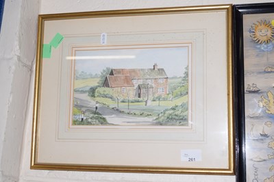 Lot 261 - Watercolour of a farmhouse