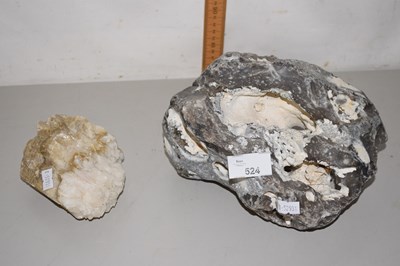 Lot 524 - Two large pieces of quartz