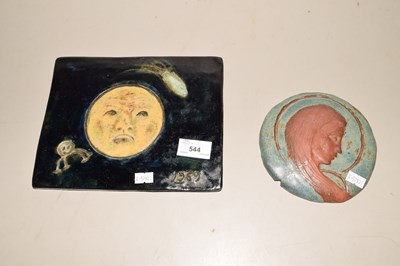Lot 544 - Two ceramic plaques
