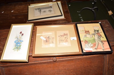 Lot 287 - Various framed pictures including a print...