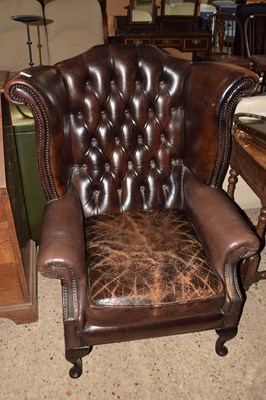 Lot 288 - Chesterfield high wing back chair