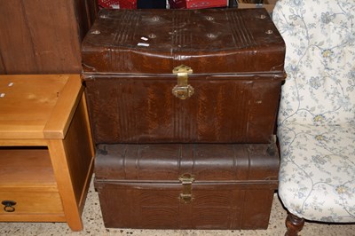 Lot 302 - Two metal trunks