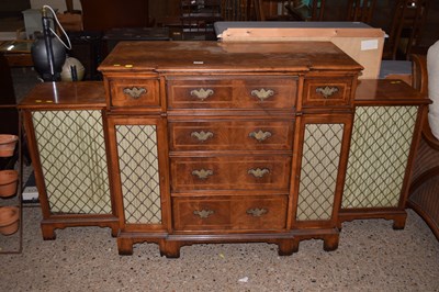 Lot 307 - Reproduction break front hi-fi unit together...