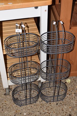 Lot 322 - Two metal kitchen storage racks