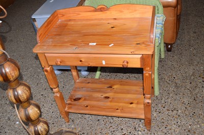 Lot 334 - Varnished pine wash stand