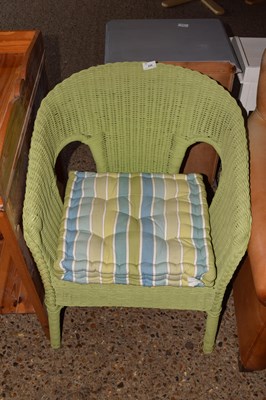Lot 335 - Lloyd Loom style painted chair