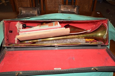 Lot 339 - A cased vintage trombone