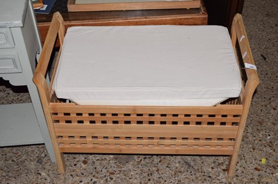 Lot 345 - Small upholstered storage seat