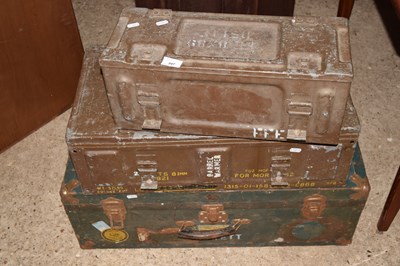 Lot 347 - Two military ammunition storage chests...