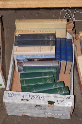 Lot 592 - Quantity of books to include Horace Walpole...