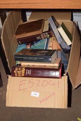 Lot 597 - Box of books to include Penguin Book of...