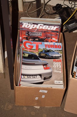 Lot 602 - Box of GT Purely Porsche magazines and Top...