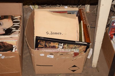 Lot 603 - A box of assorted books to include Rembrant...