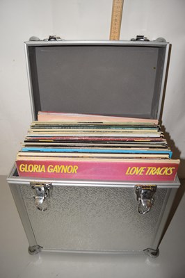 Lot 607 - A hard case with  a quantity of LP records to...