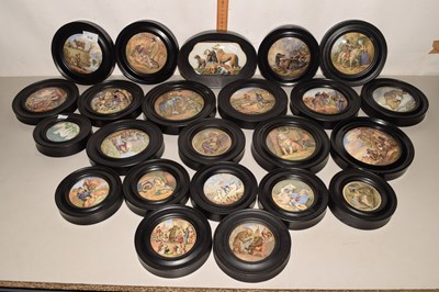 Lot 618 - Quantity of painted pot lids and frames