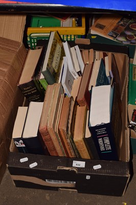 Lot 632 - Box of books to include dictionaries etc