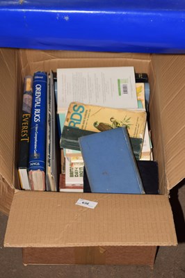 Lot 636 - Box of ornithological books and Oriental rugs etc