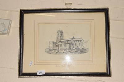 Lot 646 - A framed picture of St Georges Church,...