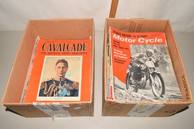 Lot 647 - Two boxes of magazines to include Motorcycle...