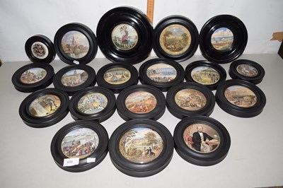 Lot 650 - Quantity of painted pot lids and frames