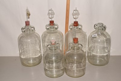 Lot 659 - Quantity of six home brewing glass jars for...