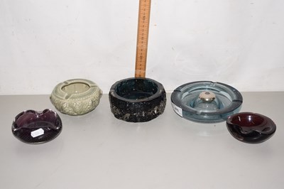 Lot 675 - Quantity of five assorted ashtrays to include...