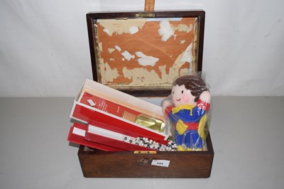 Lot 684 - Mahogany box to include defuser and woollen...