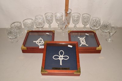 Lot 699 - Three framed knots together with a quantity of...