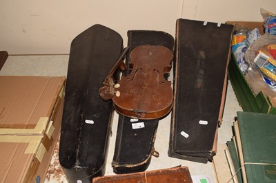 Lot 718 - Quantity of three cased instruments to include...