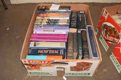 Lot 725 - Box of assorted books to include Nelson interest