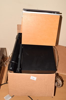 Lot 736 - Panasonic hi-fi system, Sony DVD player etc