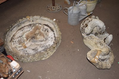 Lot 759 - Large concrete water feature with otters...