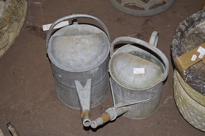 Lot 760 - Two galvanised watering cans
