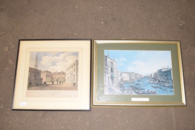 Lot 769 - Two prints together with 19th Century coloured...