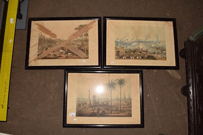 Lot 795 - Three framed coloured prints, lithographs