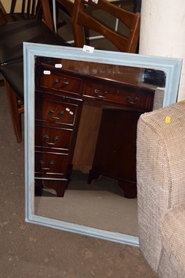 Lot 809 - Blue painted bevelled wall mirror