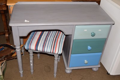 Lot 819 - Painted child's desk and stool