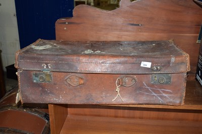 Lot 826 - Leather suitcase (a/f)