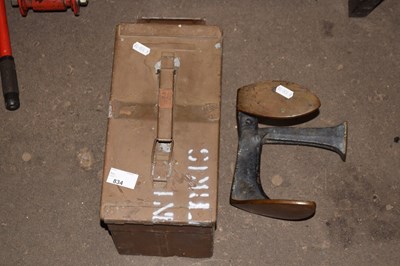 Lot 834 - Military ammunition tin containing military...